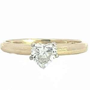 14k Heart Diamond Engagement Ring .45ct SI1 size 6 1/2