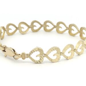 10k Heart Bracelet