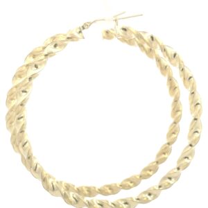 10k Twist Hoop Earrings