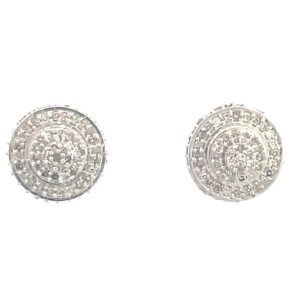 10k Circular Layered Diamond Earrings