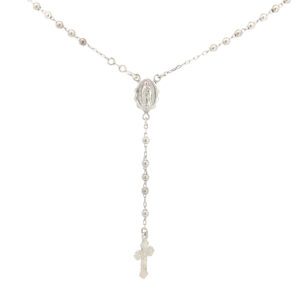 10k White Gold Rosary