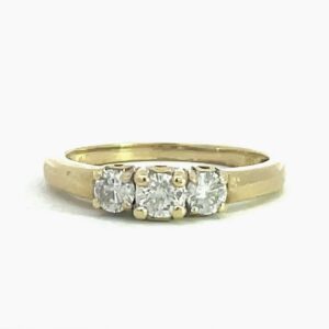 14k Square Diamond Ring .45ct SI1