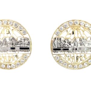 10k Large Circular Last Supper Studs
