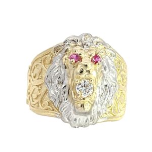 10k Lion Head Ring