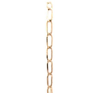 10k Link Anklet Yellow Gold w/ a Rose Tint